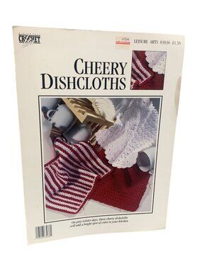 Leisure Arts Cherry Dishcloths Crochet Pattern Booklet 86306